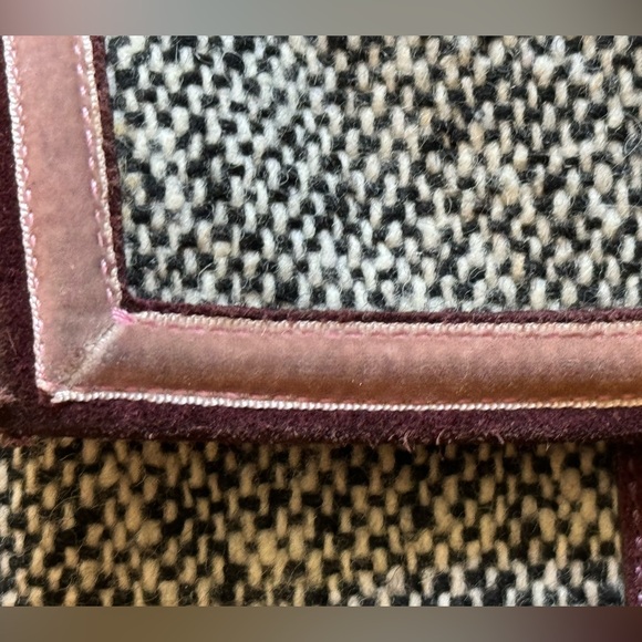 Vintage COACH Tweed, Leatherr & Velvet Shoulder Bag - Picture 7 of 7